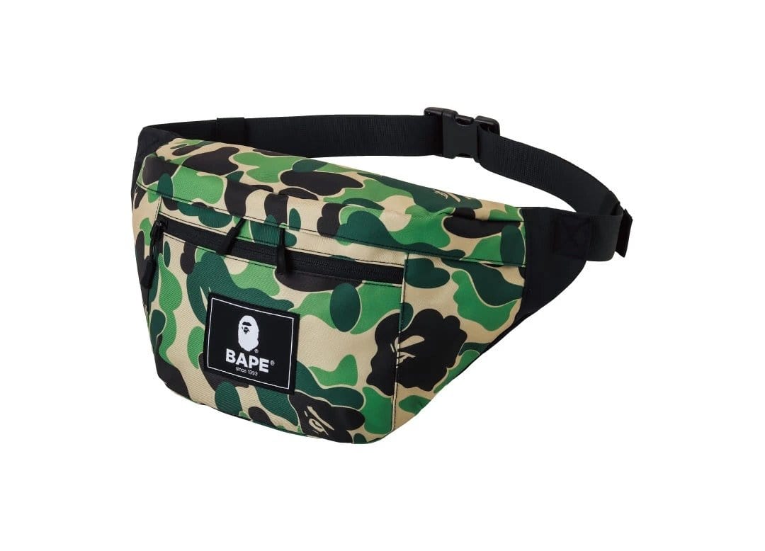 BAPE ACCESSORIES BAPE ABC CAMO WAIST SIDE BAG GREEN rz2QFgnQs