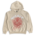 SP5DER CLOTHING SP5DER LOGO HOODIE CREAM