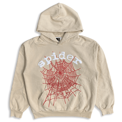 SP5DER CLOTHING SP5DER LOGO HOODIE CREAM