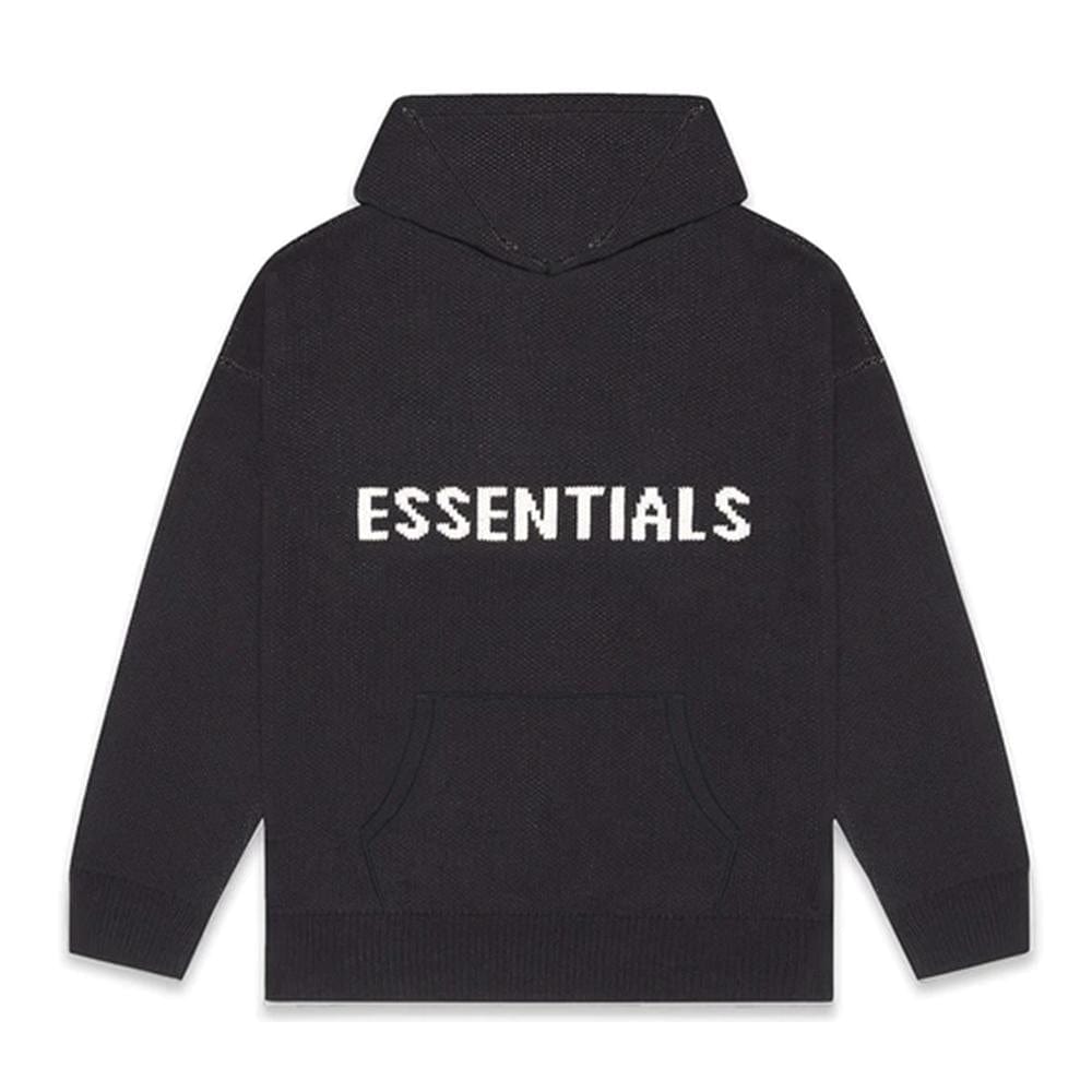 ESSENTIALS CLOTHING ESSENTIAL FOG KNIT HOODIE BLACK