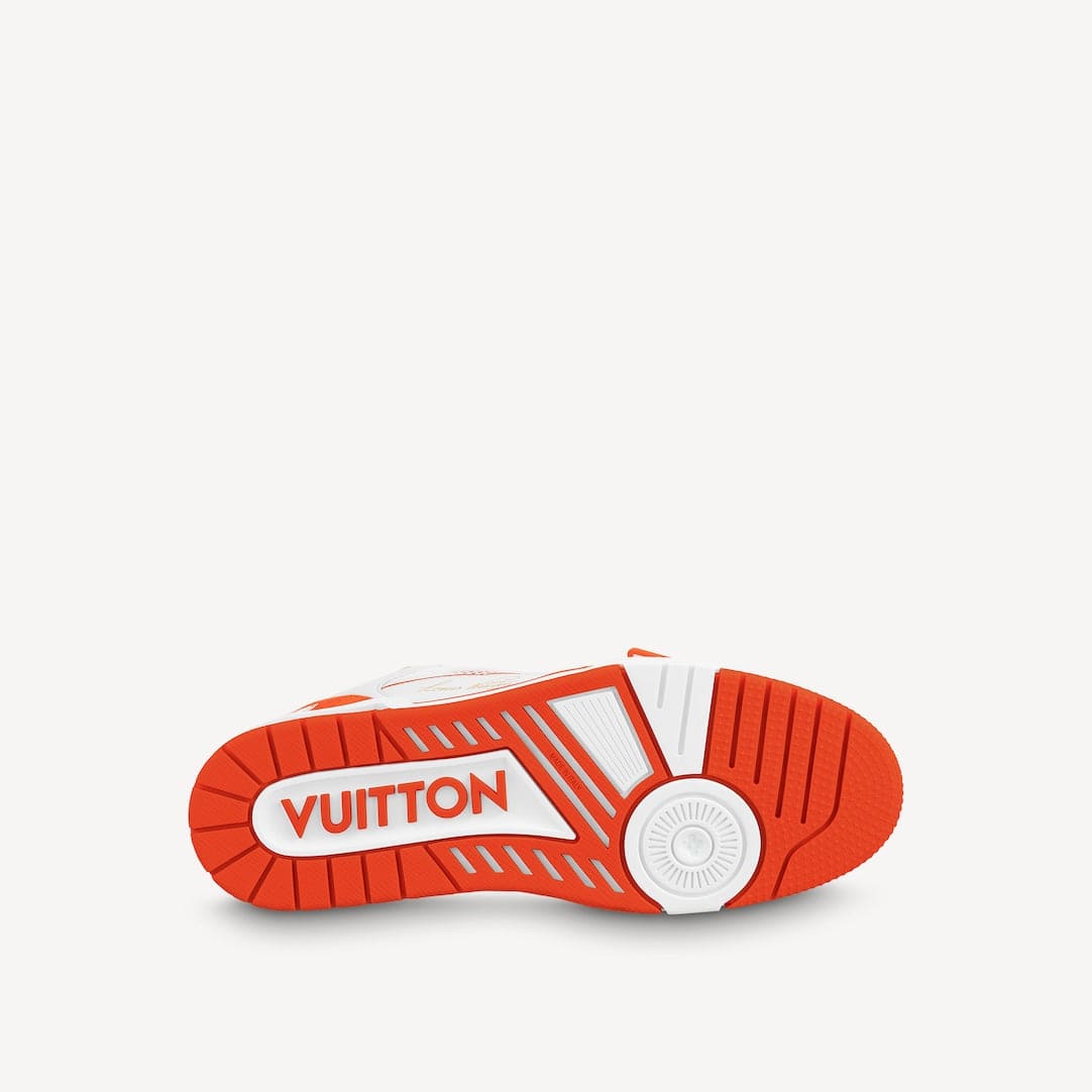LOUIS VUITTON SHOES LOUIS VUITTON TRAINER MONOGRAM DENIM ORANGE