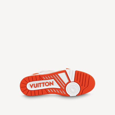 LOUIS VUITTON SHOES LOUIS VUITTON TRAINER MONOGRAM DENIM ORANGE