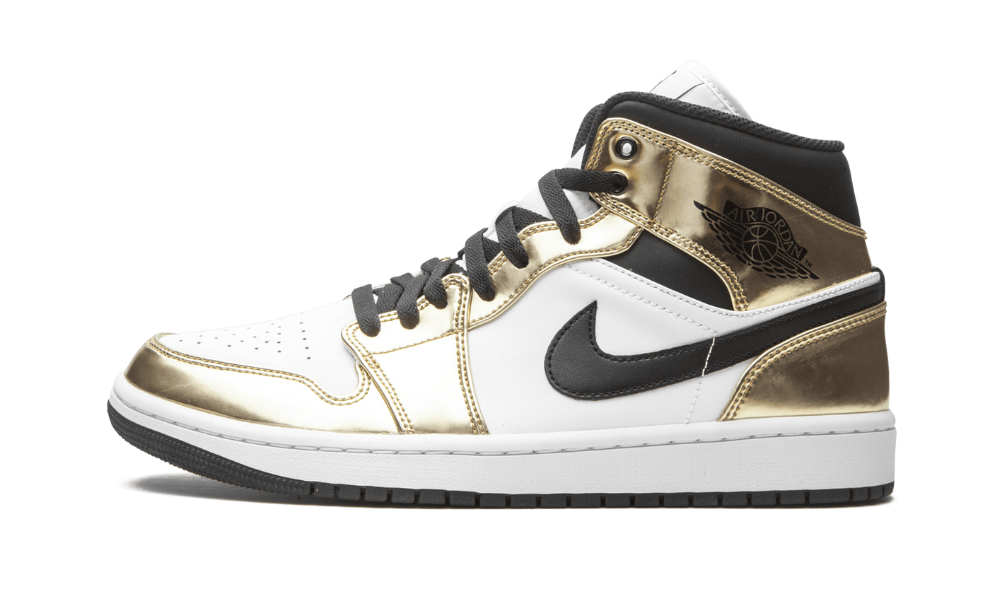 JORDAN SHOES JORDAN 1 MID METALLIC GOLD GS