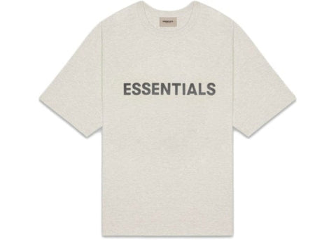 ESSENTIALS CLOTHING ESSENTIALS FOG 3D SILICON TEE OATMEAL