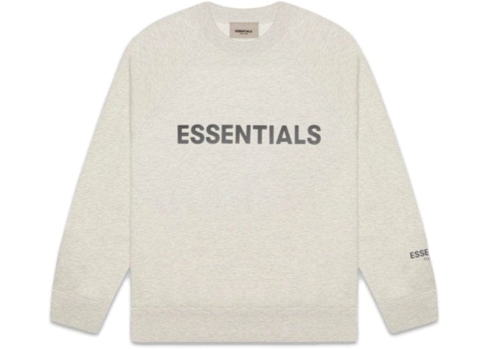 ESSENTIALS CLOTHING ESSENTIALS FOG 3D SILICON CREWNECK OATMEAL
