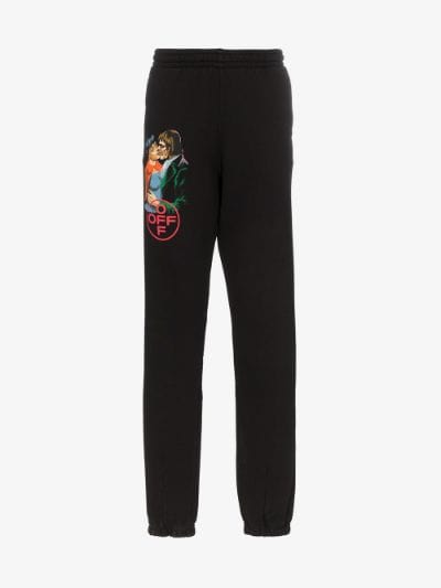 OFF WHITE CLOTHING OFF WHITE SWEATPANTS BLACK ZOMBIE KISS f368QD0n_