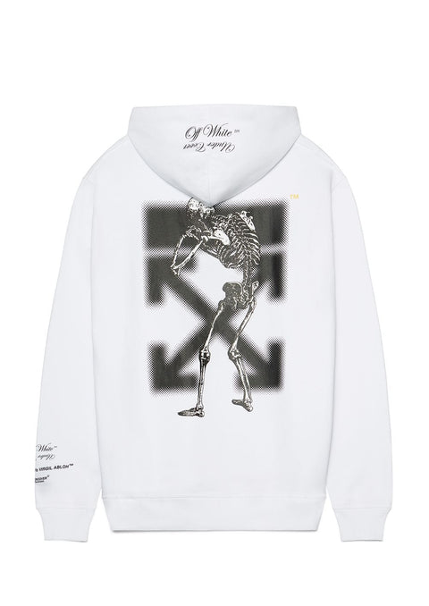 OFF WHITE CLOTHING OFF WHITE UNDERCOVER SKELETON RVRS HOODIE WHITE
