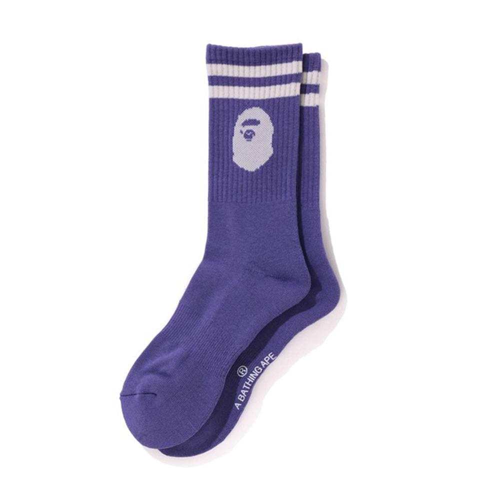 BAPE ACCESSORIES BAPE APE HEAD SOCKS PURPLE 9FVzUYIvx