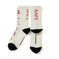BAPE ACCESSORIES BAPE KANJI LOGO SOCKS WHITE