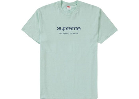 SUPREME CLOTHING SUPREME SHOP TEE LIGHT TEAL