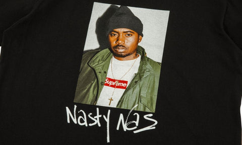 SUPREME CLOTHING SUPREME NASTY NAS BLACK TEE