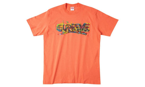 Supreme CLOTHING SUPREME PAINT LOGO TEE ORANGE FLdE7OSsq