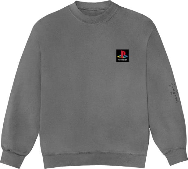 TRAVIS SCOTT CLOTHING TRAVIS SCOTT PLAYSTATION CLASSIC CREWNECK WASHED GREY CJPS-CS05