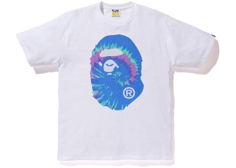 BAPE CLOTHING BAPE BIG HEAD TIE DYE T-SHIRT