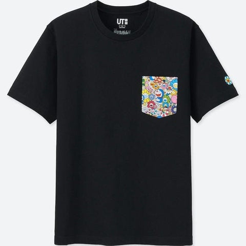 UNIQLO CLOTHING TAKASHI MURAKAMI X DORAEMON X UNIQLO POCKET TEE BLACK