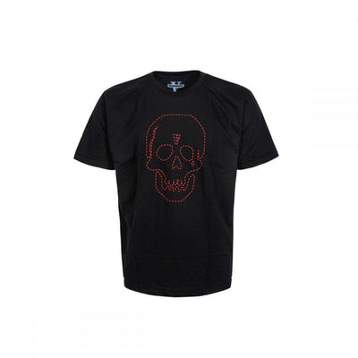 VLONE CLOTHING VLONE X NEIGHBORHOOD SKULL BLACK TEE RED