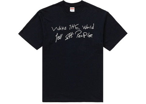 SUPREME CLOTHING SUPREME WAKE THE WORLD TEE BLACK