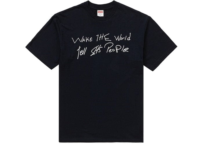 SUPREME CLOTHING SUPREME WAKE THE WORLD TEE BLACK
